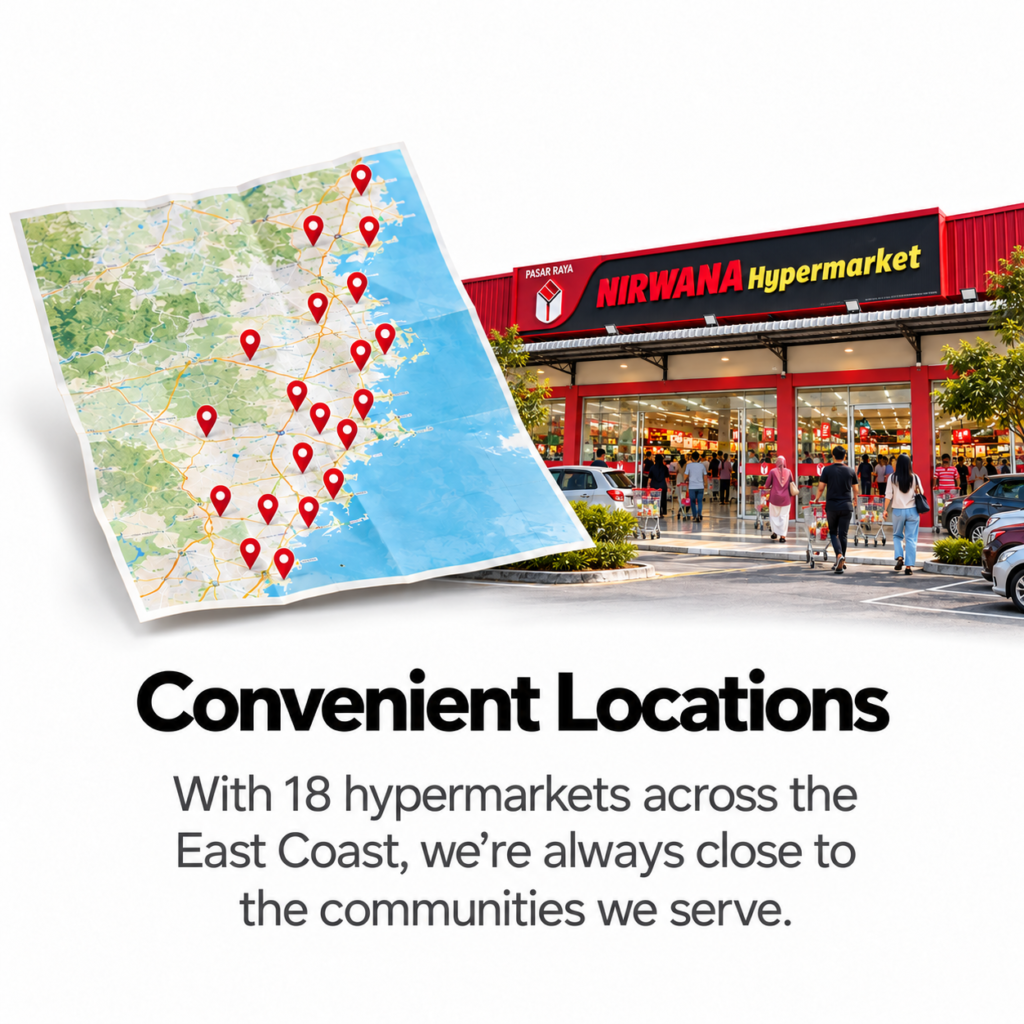 convenient locations map and hypermarket